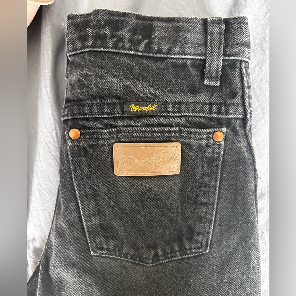 Wrangler black straight legged jeans